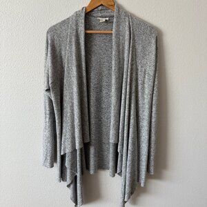 Westbound Gray Open Front‎ Cardigan Sweater Size M
